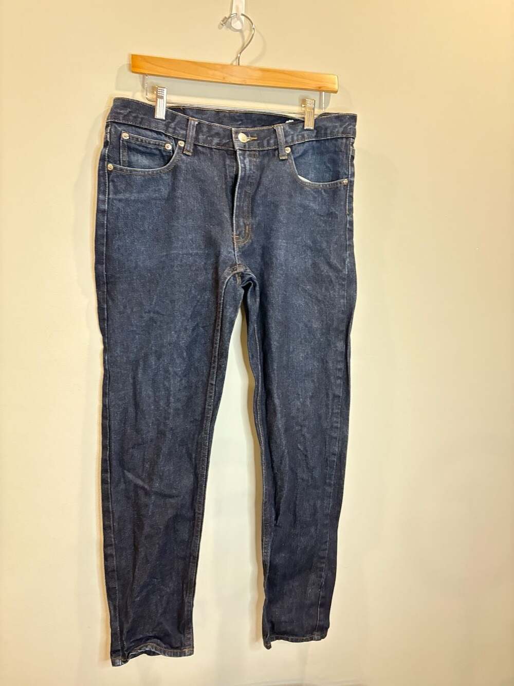 Cheap Monday High Slim Raw Dark Denim Jeans Size 34x32